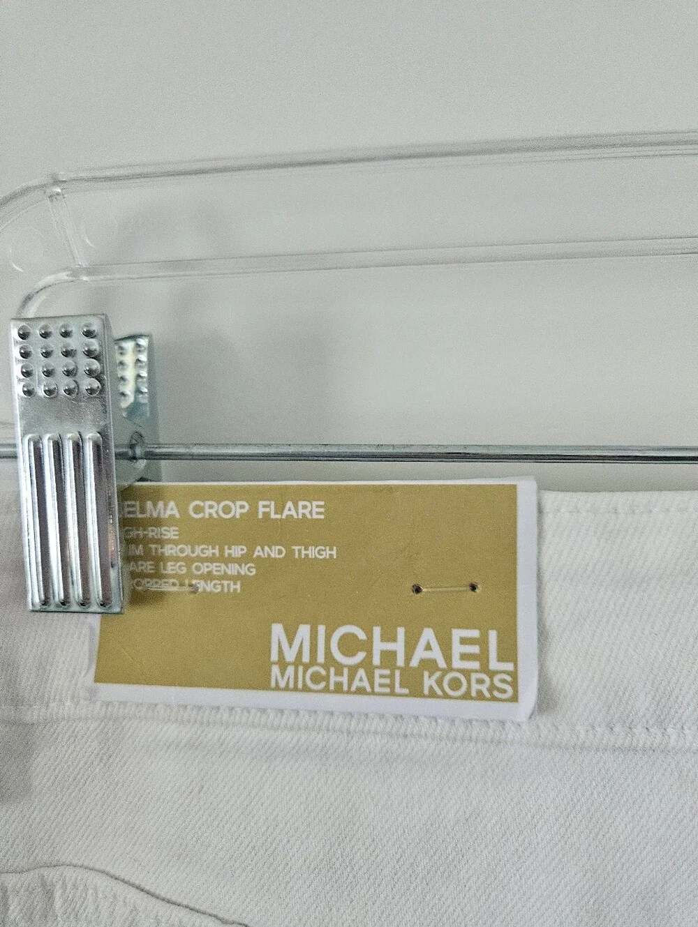 NWT Michael Kors White Selma Flared Jeams Size 14 , 25